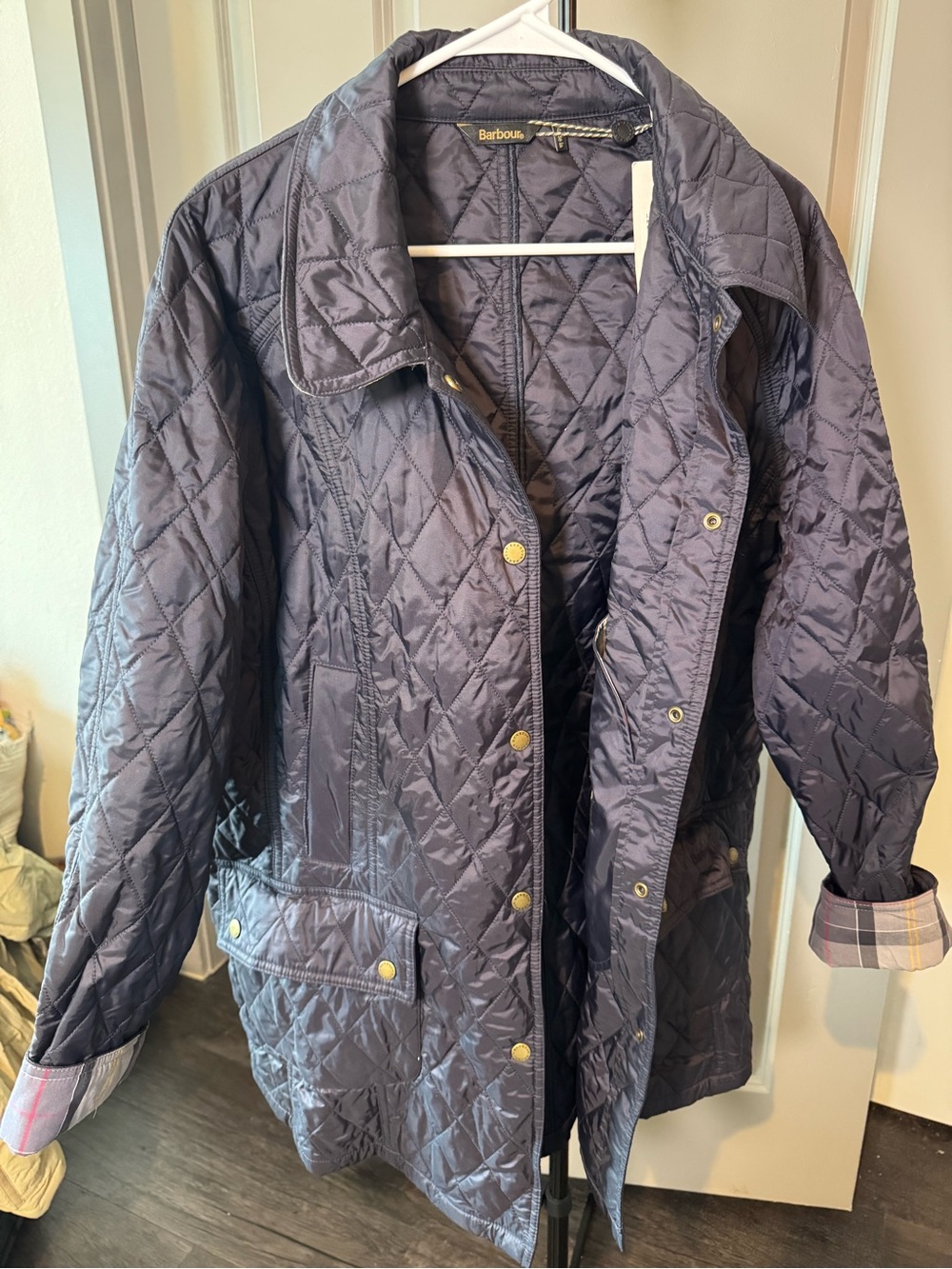 Barbour Summer Beadnell Quilt Plus Jacket Navy 1X NWT